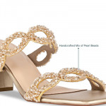 Embellished PU Party Block Sandals