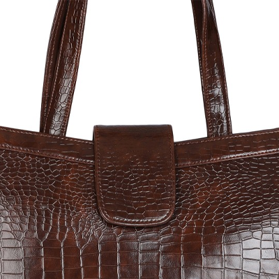 Textured Self Design Structured Tote Bag