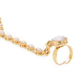 Women Gold Toned Kundan Studded Bracelet