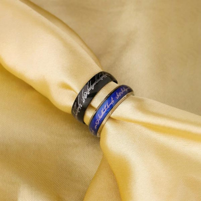 Men Set of 2 Steel Rings