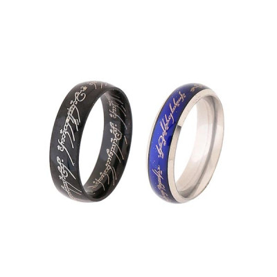 Men Set of 2 Steel Rings